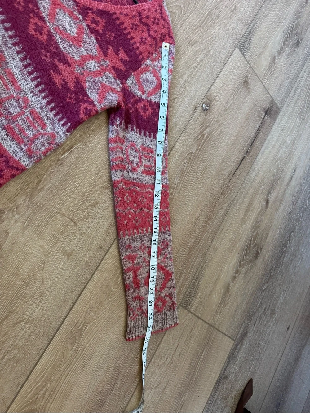 Free People Tribal sweater flared hem Medium